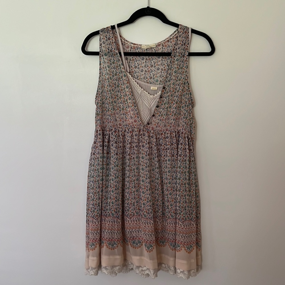 Anthropologie Slip Dress - Maeve Violeta Floral & Lace